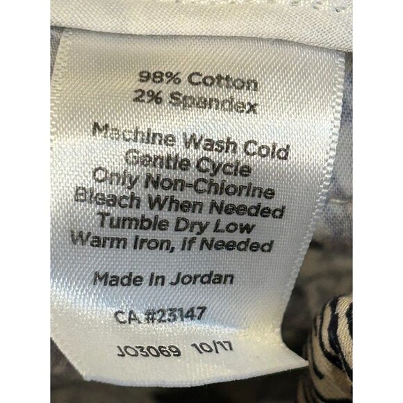 Talbots Petites Women's 8P Pants Floral Paisley Print Cotton Stretch - Picture 3 of 9